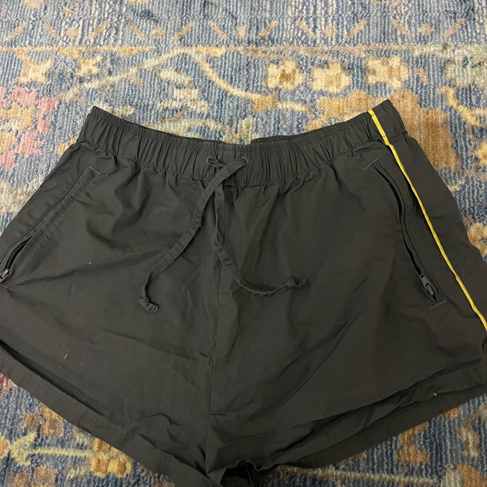H&M Black Shorts with Yellow Stripe
